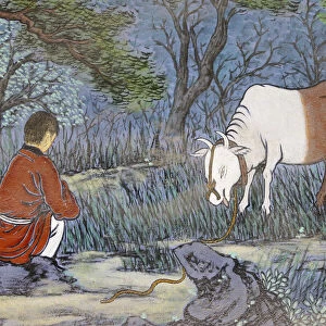 The ten Herding Pictures of Zen Buddhism represent the stages of enlightement. Herding the ox