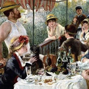 Luncheon of the Boating Party, 1881 by French impressionist Pierre-Auguste Renoir (1841-1919)