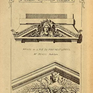 Architectural pediment, History of architecture, decoration and design, art, French, Victorian, 19th Century