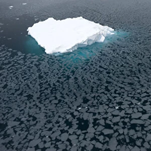Iceberg surrounded by slush, Paradise Bay, Antarctic Peninsula, Antarctica