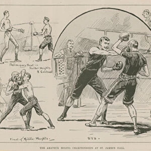 The amatuer boxing championships (engraving)