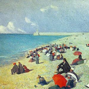On The Beach (oil on canvas)