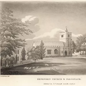 Benenden Church and parsonage (engraving)