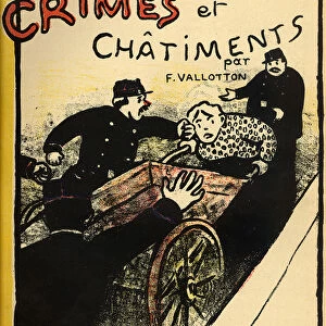 A costermonger is assaulted by the police, from the front cover of Crimes and Punishments