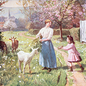 Easter Eggs in the Country, 1908 (colour litho)