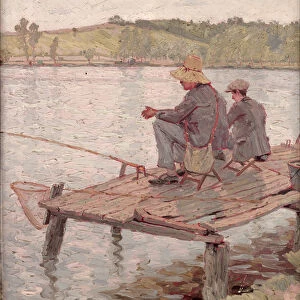 Fishermen (oil on canvas)