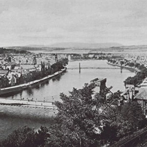Inverness, from the Castle (b / w photo)