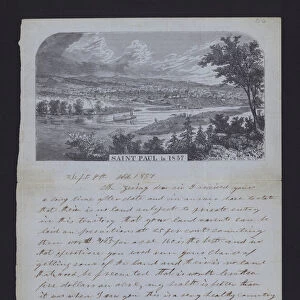 Letter from Saint Paul, Minnesota, in 1857 (colour litho)