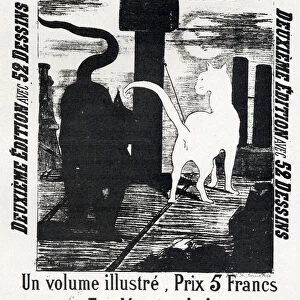 Literature. The cats, by Champfeury. Poster by Edouard Manet, France, 1869. (poster)