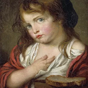 Little Girl Pouting, 1775-1800 (oil on canvas)