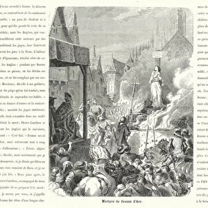 Martyre de Jeanne d Arc (engraving)