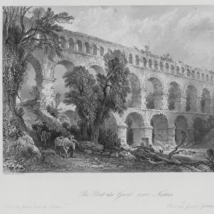 The Pont du Gard, near Nismes (engraving)