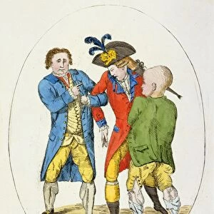 Returning from Brookss, 1784 (colour etching)