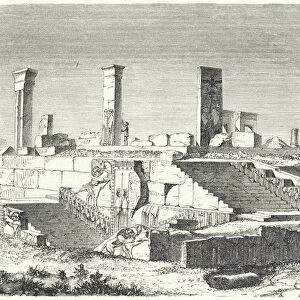 Ruins of the Palace of Xerxes at Persepolis (engraving)