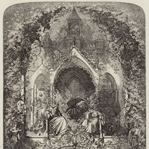 The "Sleeping Beauty in the Wood"(engraving)