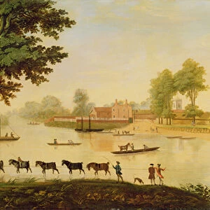 View of the Shepperton on the River Thames, after 1752 (oil on canvas)