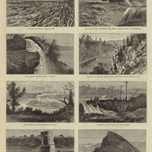 Views in Minnesota, USA (engraving)
