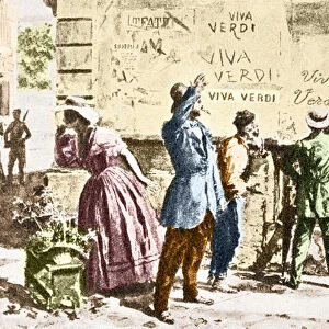 Viva Verdi: Enthusiastic inscriptions for Giuseppe Verdi in Naples