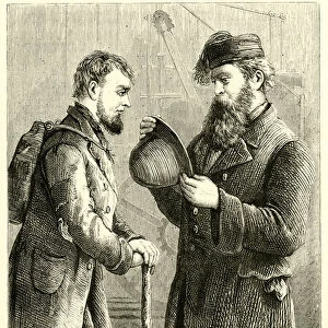What! a wooden hat? (engraving)