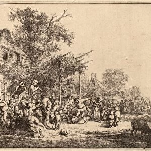 Adriaen van Ostade (Dutch, 1610 - 1685), Dance under the Trellis, probably 1652, etching