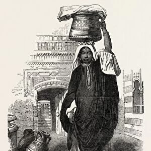 Arab Girl Returning from the Bath, Cairo, Egypt, from Characters, Costumes and Modes