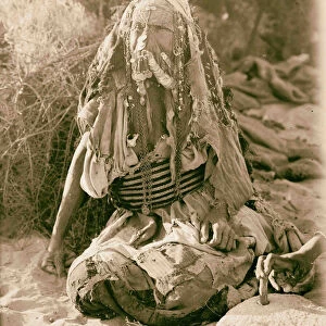Bedouin woman grinding flour Woman Beersheba