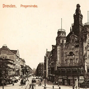 Prager StraBe 1945 Kaiser-Cafe Dresden