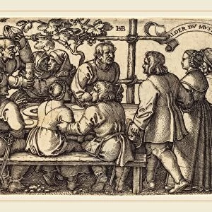 Sebald Beham (German, 1500-1550), Peasants Feast, engraving