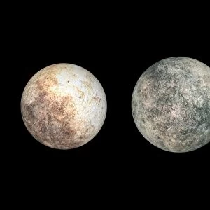Dwarf planets Ceres, Pluto, and Eris