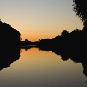 Tisza River at dusk, Hungary, June 2009