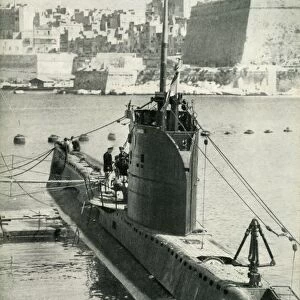 British submarine at Malta, World War II, 1945. Creator: Unknown