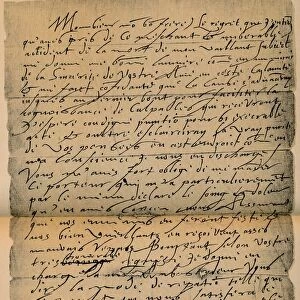 A letter from Queen Elizabeth I (1533-1603) to King Jmaes VI (1566-1625), 1898. Artist: James Stillie