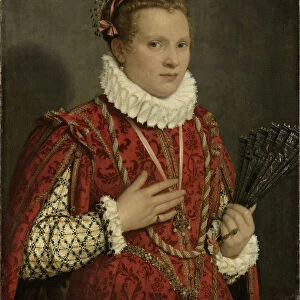 Portrait of a Young Woman, 1560-1578. Artist: Moroni, Giovan Battista (1520 / 25-1578)