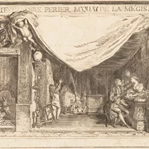 The Shop of M. Perier, Ironwork Merchant, 1767. Creator: Gabriel de Saint-Aubin