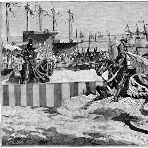 Tournament for the coronation of Louis II d Anjou, near Calais, c1389 (1882-1884)