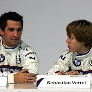 BMW F1. 07 Launch: BMW Sauber test drivers Timo Glock, left, and Sebastien Vettel