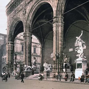 The Lodge of the Lancers (loggia dei Lanzi), Florence, Italy, 1900