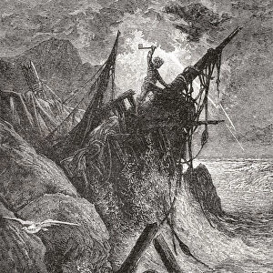 After An Original Work By Gustave Dore For The Book The Toilers Of The Sea By Victor Hugo. From Life And Reminiscences Of Gustave Dore, Published 1885