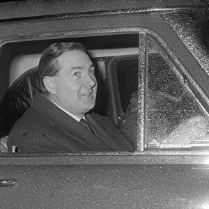 James Callaghan MP February 1963 driving in his car at the House of