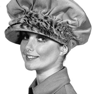 Reveille Fashions: Shirley Hounsell seen here modelling hat. December 1969 P008476