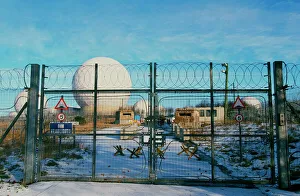 An Early warning radar station on the Moors near Harrowgate UK An Early warning radar station on the Moors near Harrowgate UK