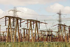 An electricity sub station on the outskirts of Manchester, UK. An electricity sub station on the outskirts of Manchester, UK.