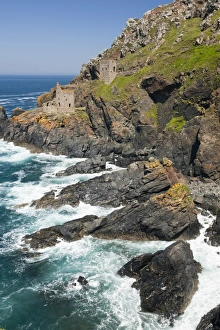 The famous Crown tin mine at Bottallack on the North Cornish coast The famous Crown tin mine at Bottallack on the North Cornish coast